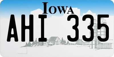 IA license plate AHI335