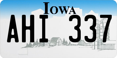 IA license plate AHI337