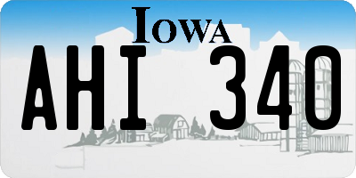 IA license plate AHI340