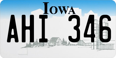 IA license plate AHI346