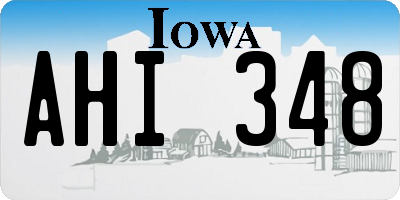 IA license plate AHI348