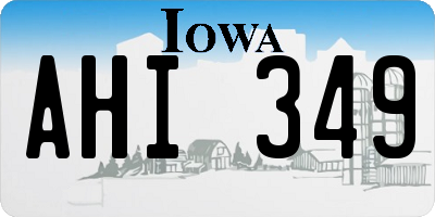IA license plate AHI349