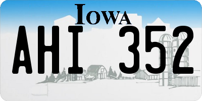IA license plate AHI352