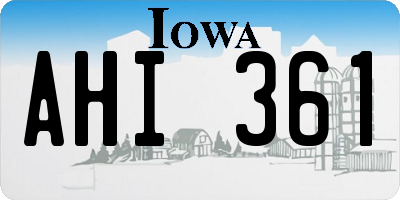 IA license plate AHI361