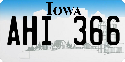 IA license plate AHI366