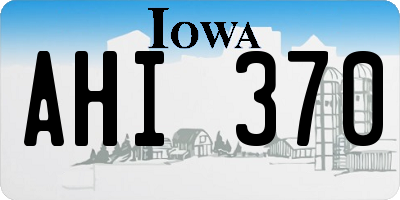 IA license plate AHI370