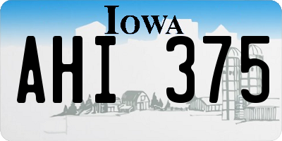 IA license plate AHI375