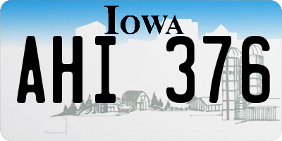 IA license plate AHI376