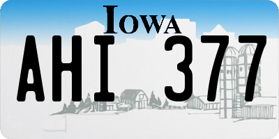 IA license plate AHI377