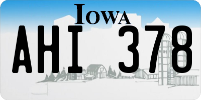 IA license plate AHI378