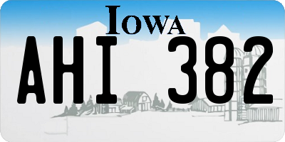 IA license plate AHI382