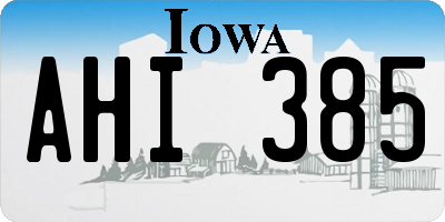 IA license plate AHI385