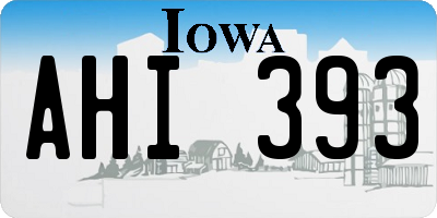 IA license plate AHI393