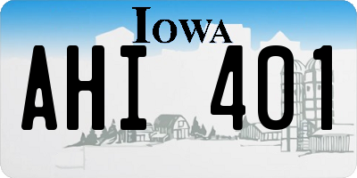 IA license plate AHI401