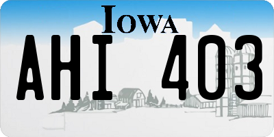 IA license plate AHI403