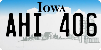 IA license plate AHI406