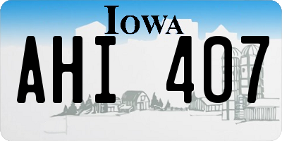 IA license plate AHI407