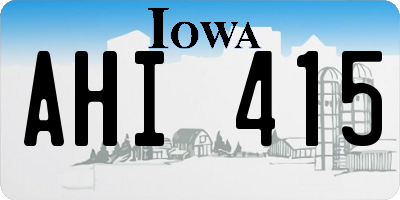 IA license plate AHI415