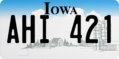 IA license plate AHI421