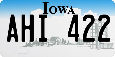 IA license plate AHI422