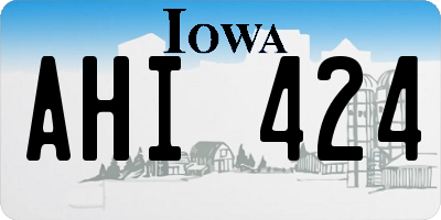 IA license plate AHI424