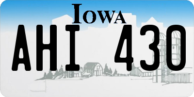 IA license plate AHI430