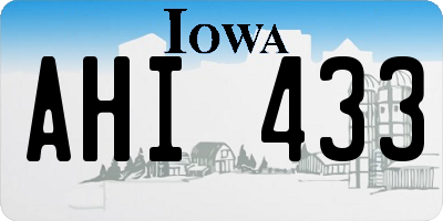 IA license plate AHI433