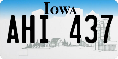 IA license plate AHI437