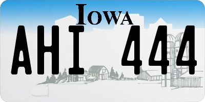 IA license plate AHI444
