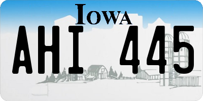 IA license plate AHI445