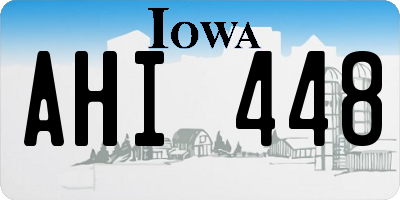 IA license plate AHI448