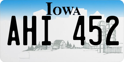 IA license plate AHI452