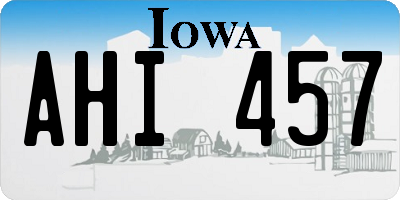 IA license plate AHI457