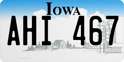 IA license plate AHI467