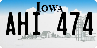 IA license plate AHI474
