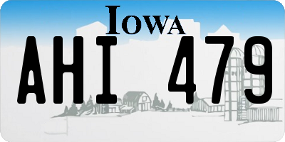 IA license plate AHI479