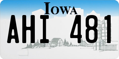 IA license plate AHI481