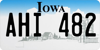 IA license plate AHI482