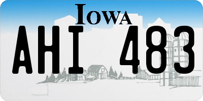 IA license plate AHI483