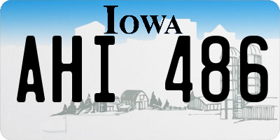 IA license plate AHI486