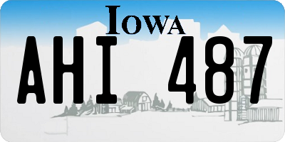 IA license plate AHI487