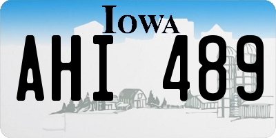 IA license plate AHI489