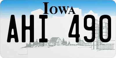 IA license plate AHI490