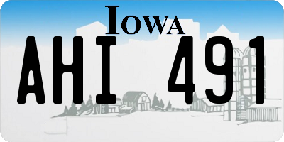 IA license plate AHI491