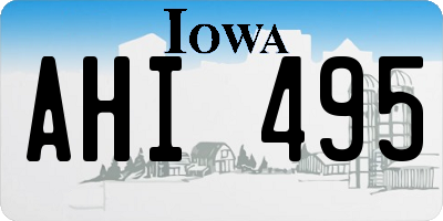 IA license plate AHI495