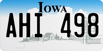 IA license plate AHI498