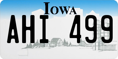 IA license plate AHI499