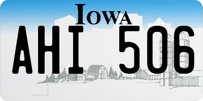 IA license plate AHI506