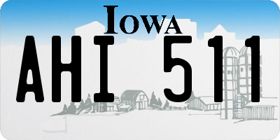 IA license plate AHI511
