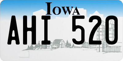 IA license plate AHI520